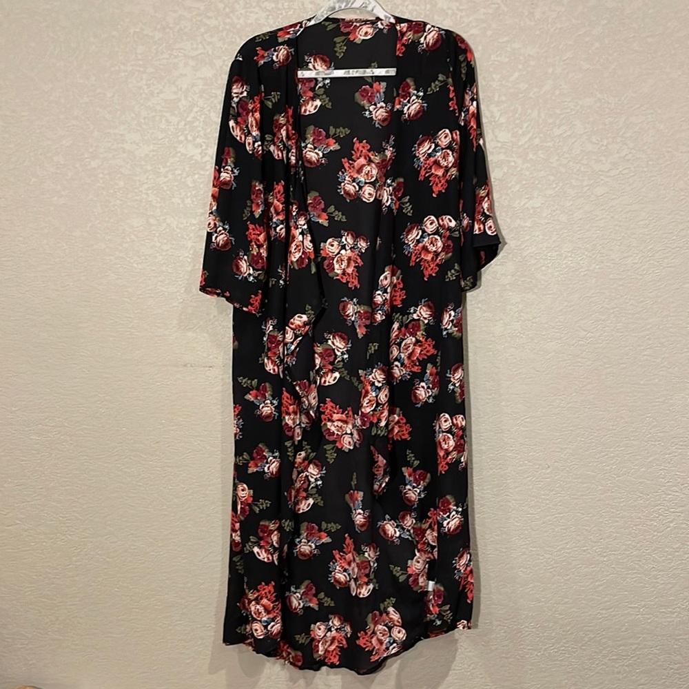 Chiffon floral duster